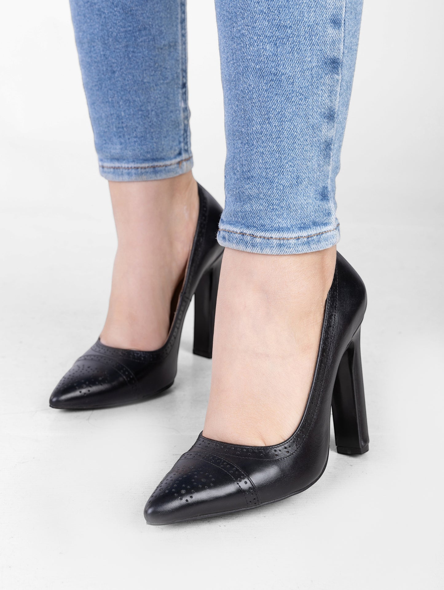 Brogue Toe 11cm Block heels