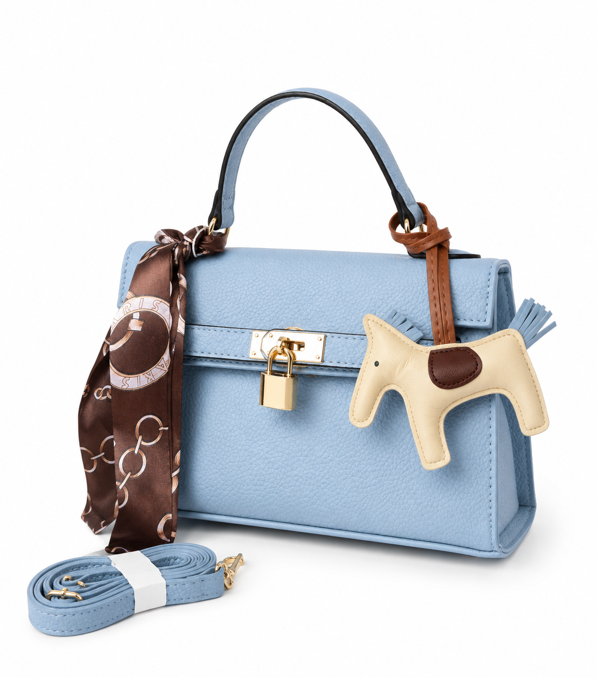 Lock Handbag - Baby Blue