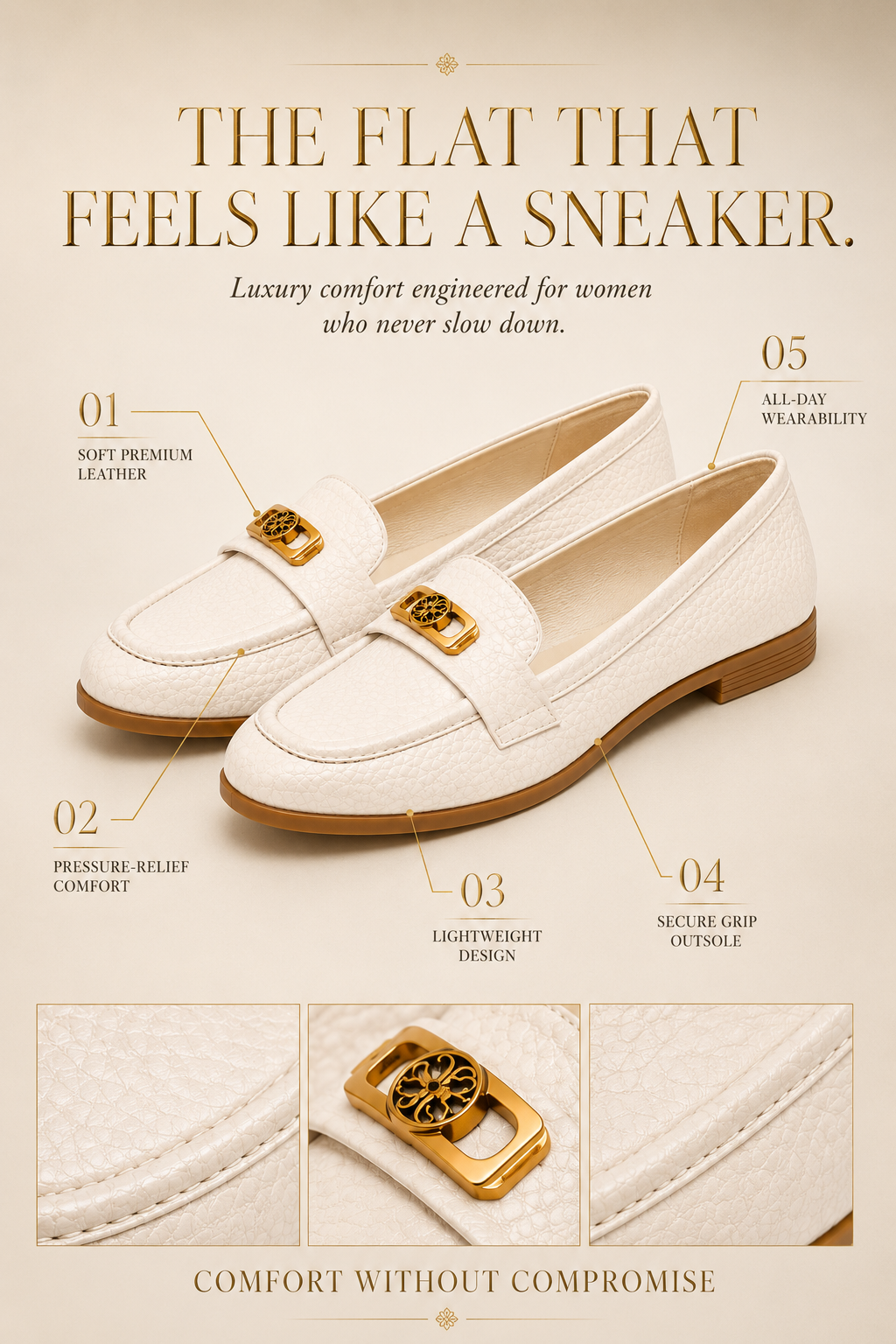 Executive Loafer - Cream