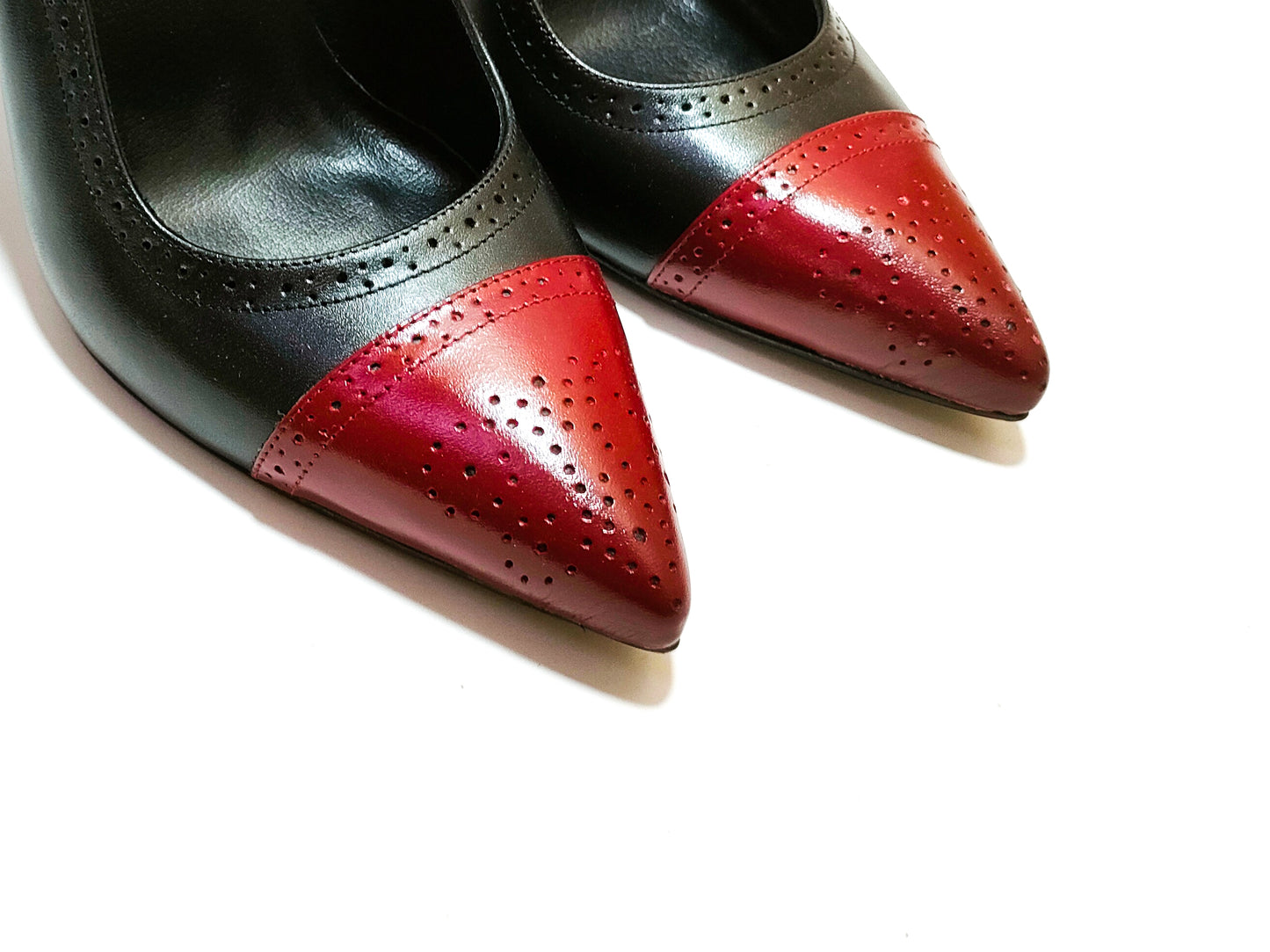 كعب سميك ثنائي اللون 11 سم