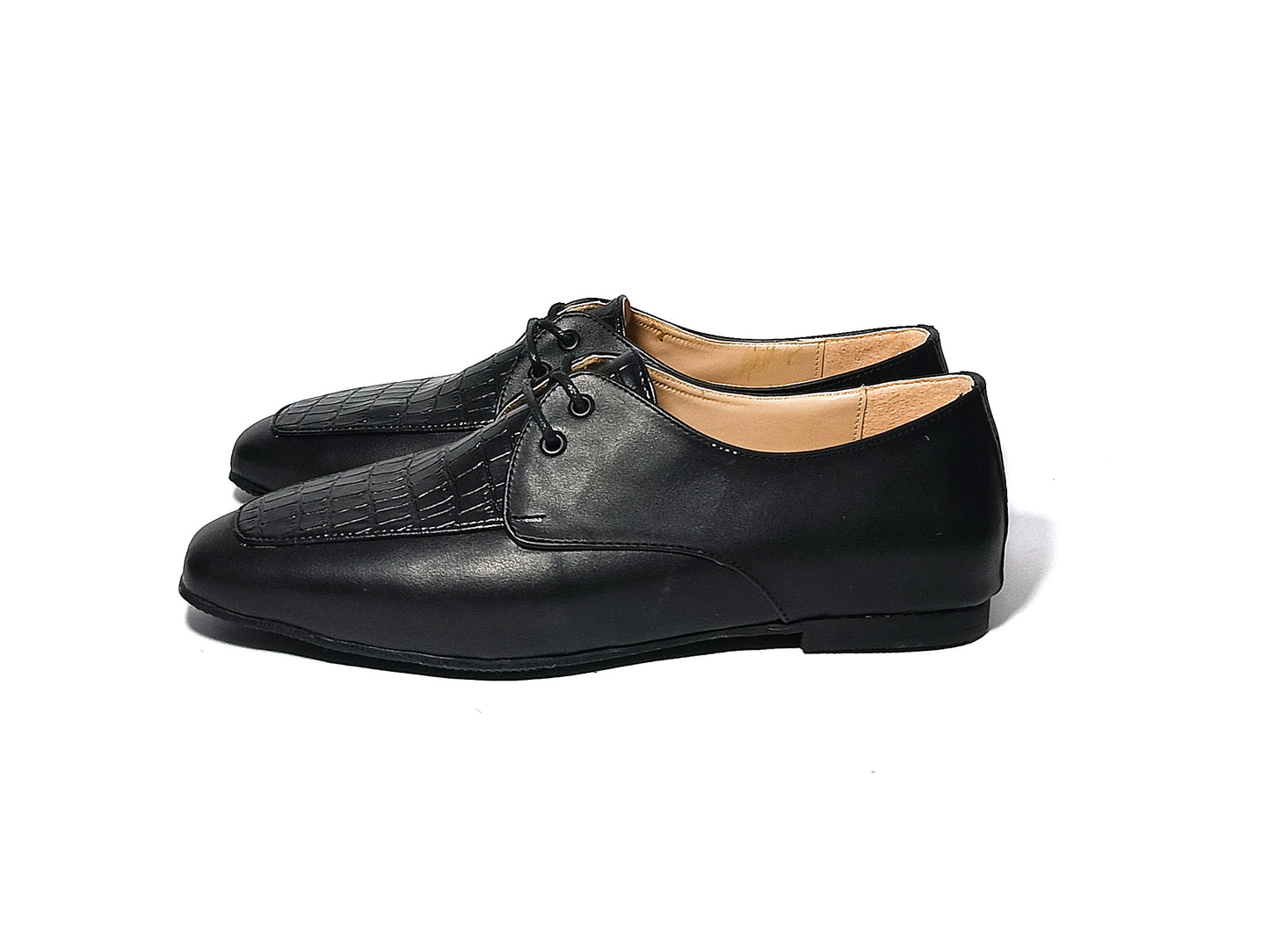 Black Classic Oxford Flats