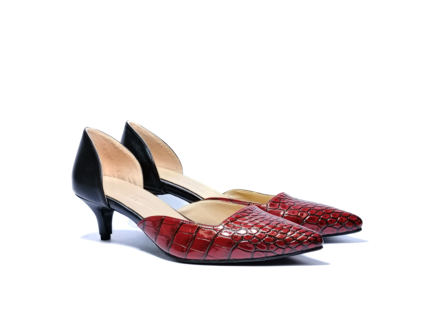 Burgundy & Black D'Orsay 5cm