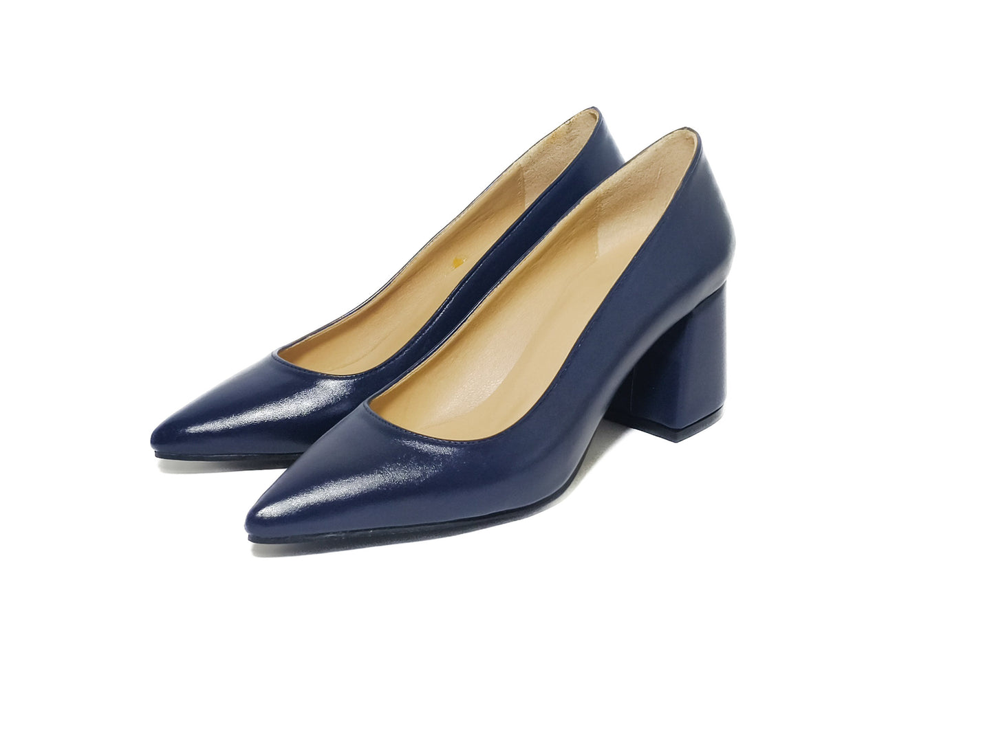 Navy Blue Executive heels - 7cm block heels