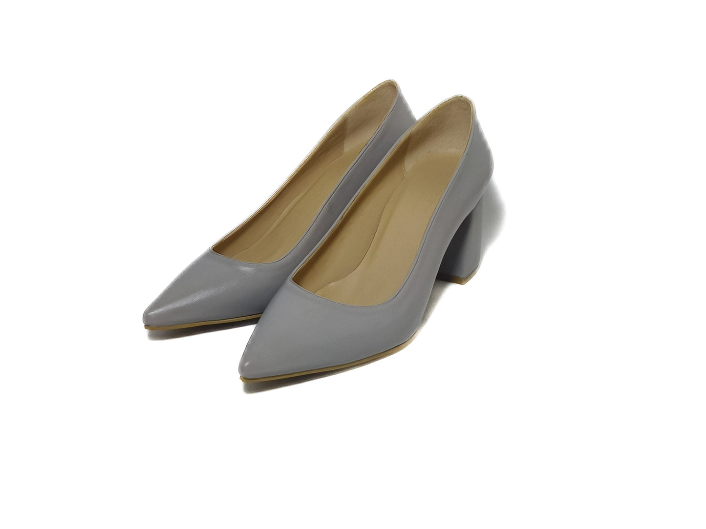 Grey Executive heels - 7cm block heels