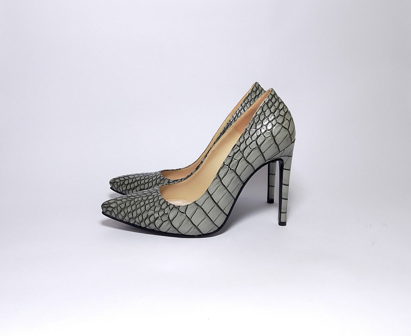 Grey Exotic Croc 11cm