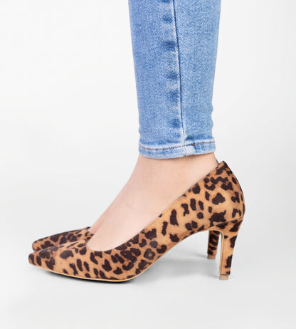 Leopard pumps 7cm heel