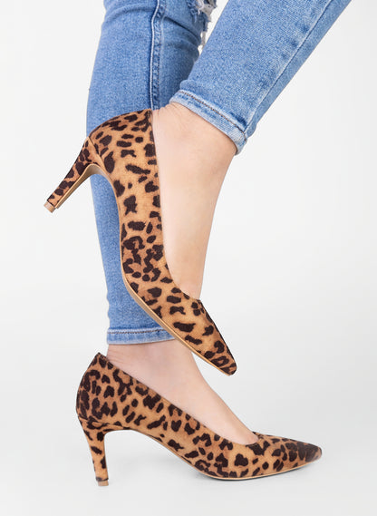 Leopard pumps 7cm heel