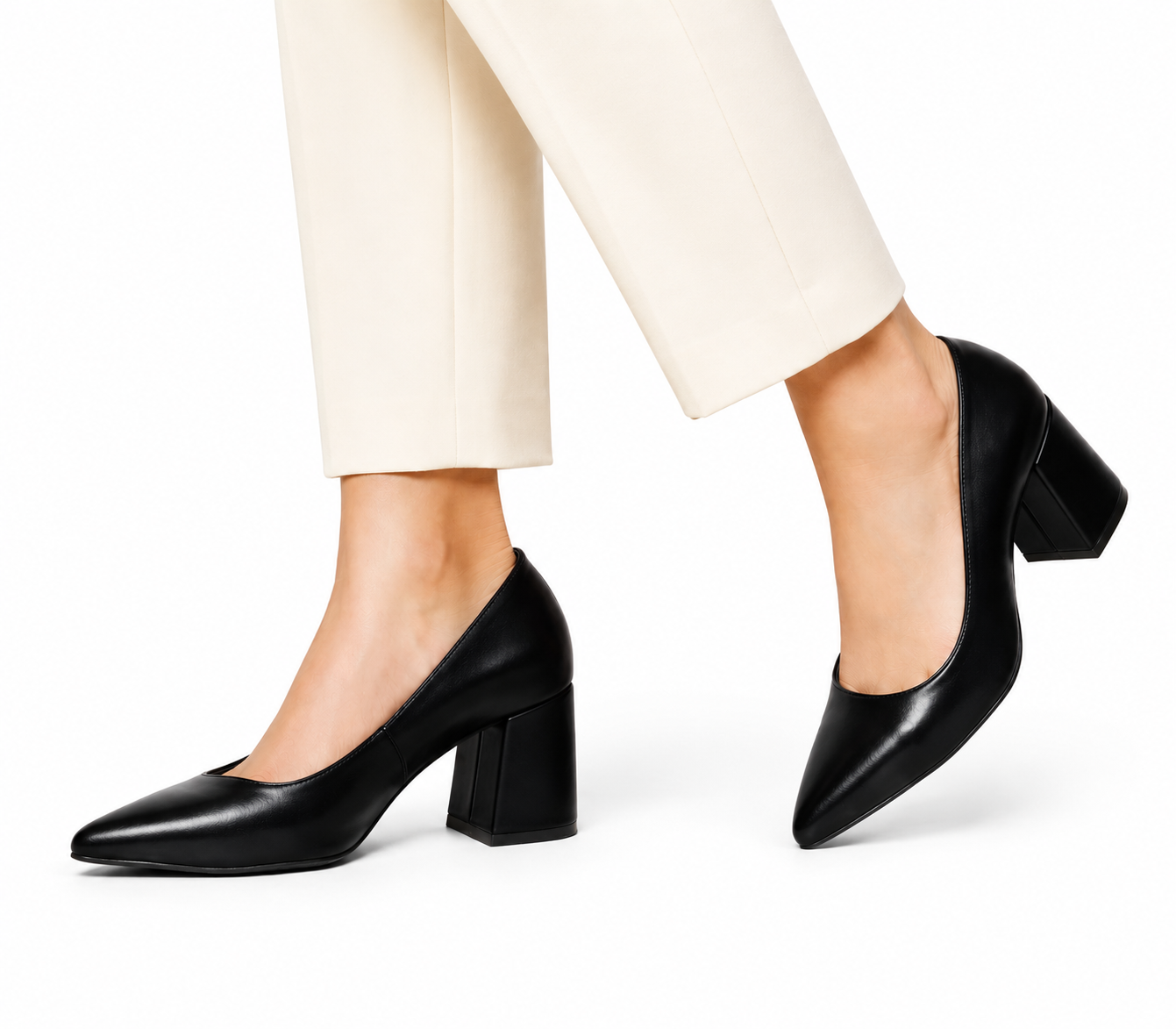 Black Executive heels - 7cm block heels