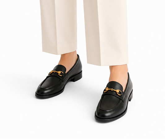 Horsebit Loafer Flat - Black
