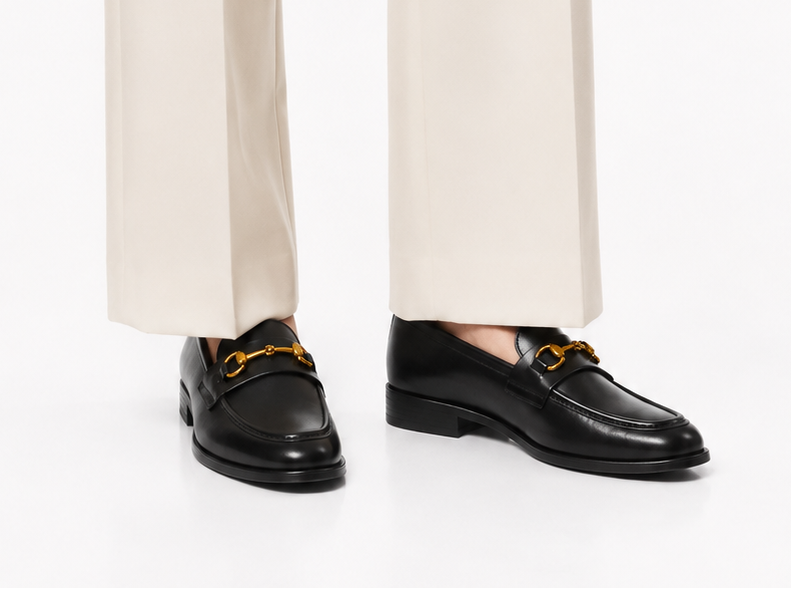 Horsebit Loafer Flat - Black
