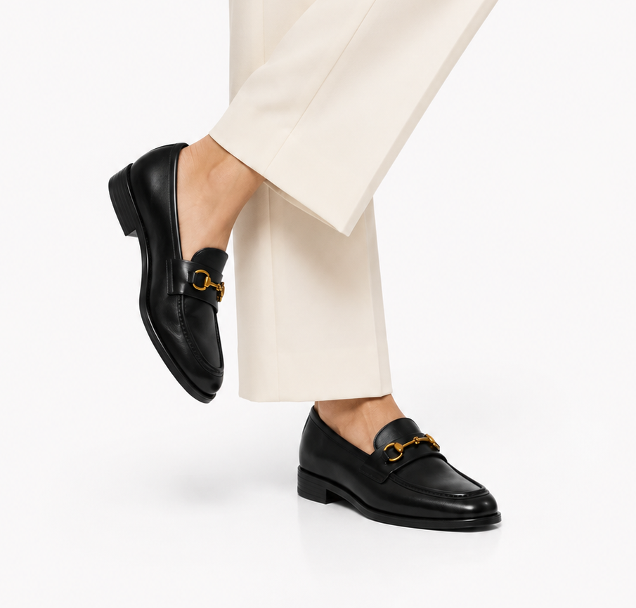 Horsebit Loafer Flat - Black