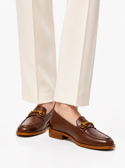 Horsebit Loafer Flat - Brown