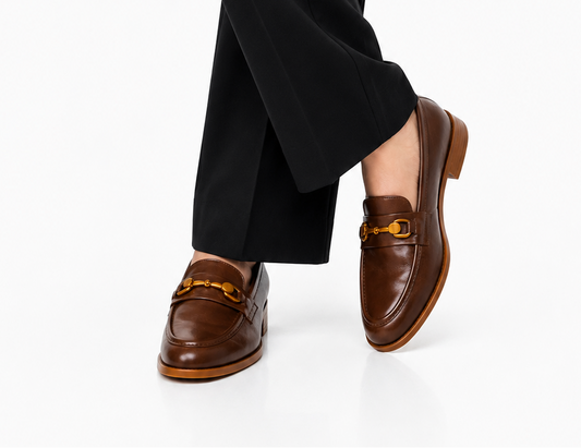 Horsebit Loafer Flat - Brown