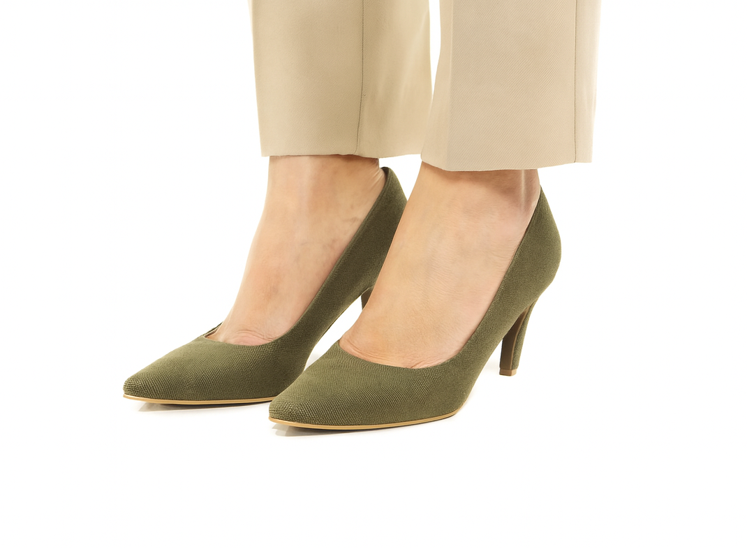 Olive Executive Heels -7cm
