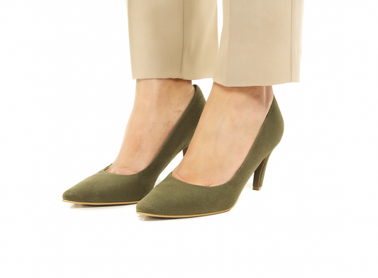 Olive Executive Heels -7cm