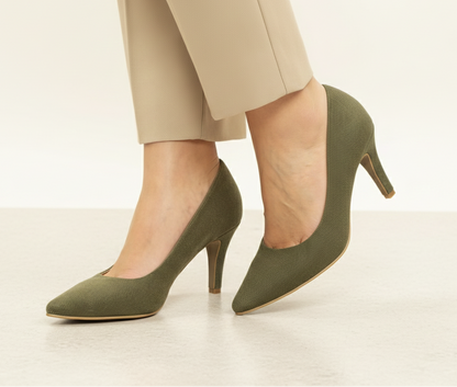 Olive Jeans Executive Heels -7cm