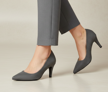 Grey Jeans Executive Heels -7cm