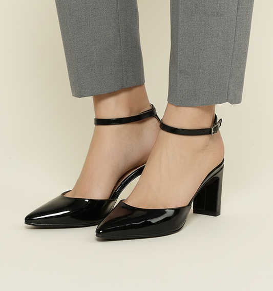 Black Ankle  Pumps 7cm heels