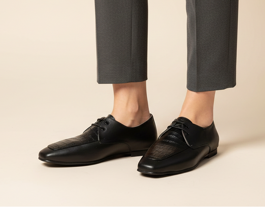 Black Classic Oxford Flats