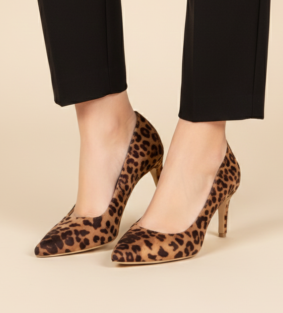 Leopard pumps 7cm heel