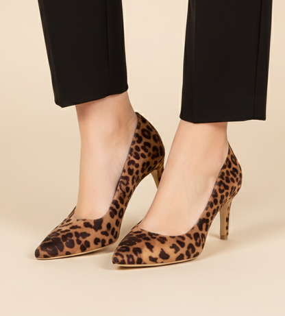 Leopard pumps 7cm heel