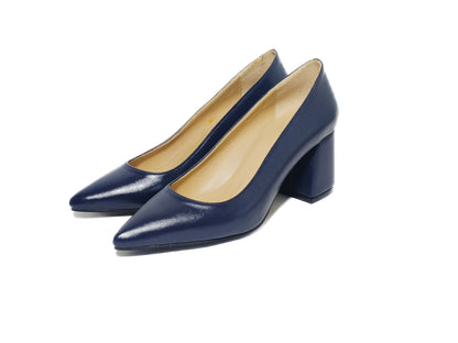 Navy Blue Executive heels - 7cm block heels
