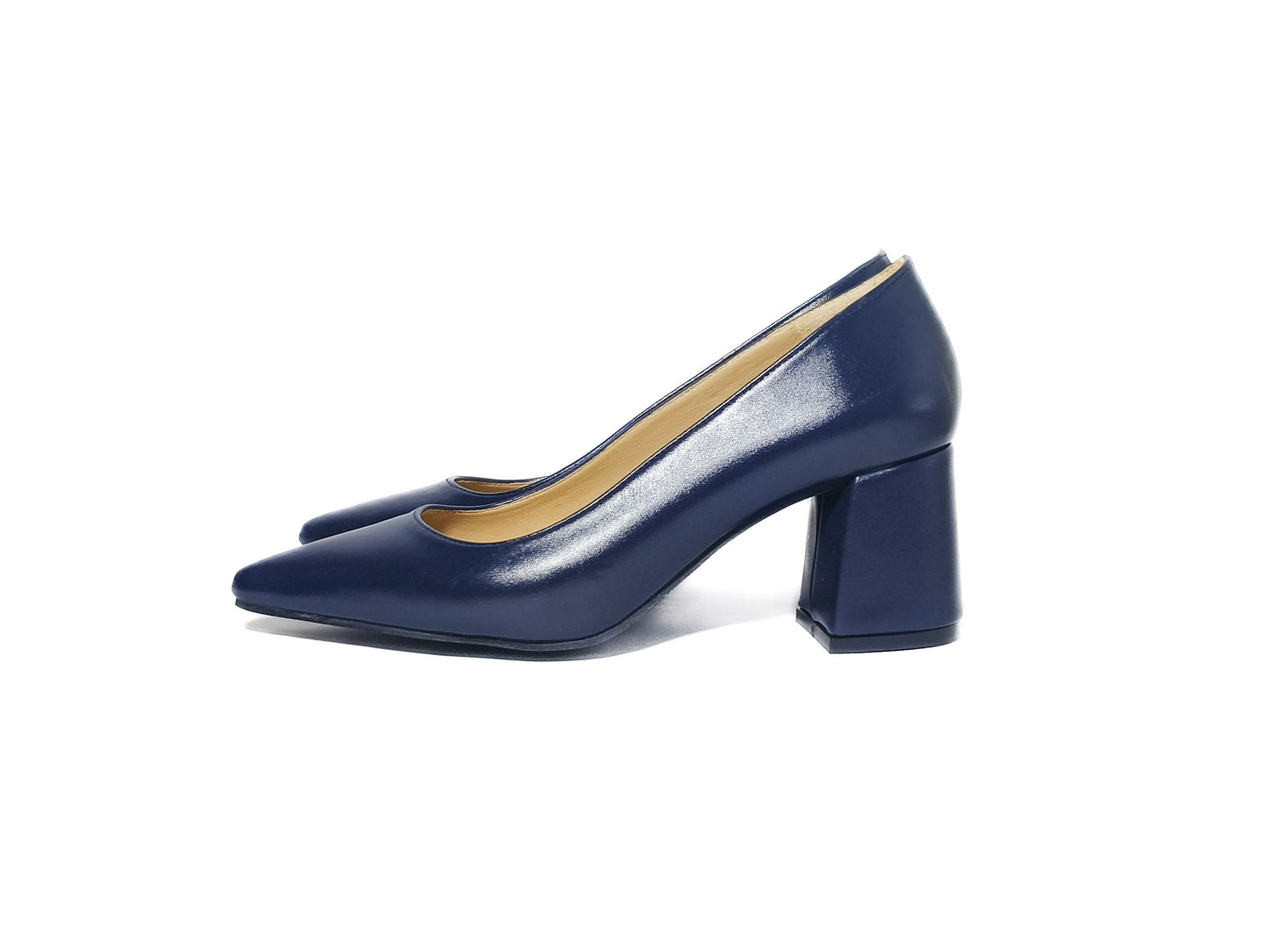 Navy Blue Executive heels - 7cm block heels