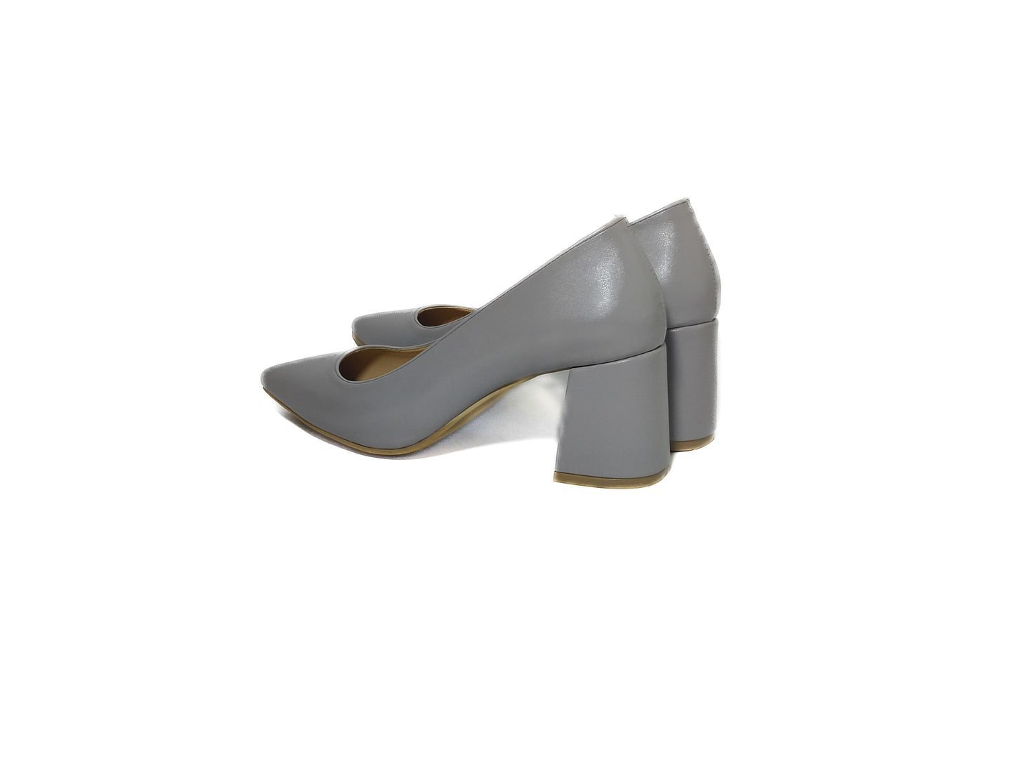 Grey Executive heels - 7cm block heels