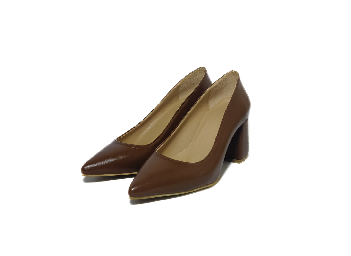 Brown Executive heels - 7cm block heels