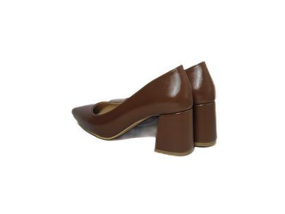 Brown Executive heels - 7cm block heels