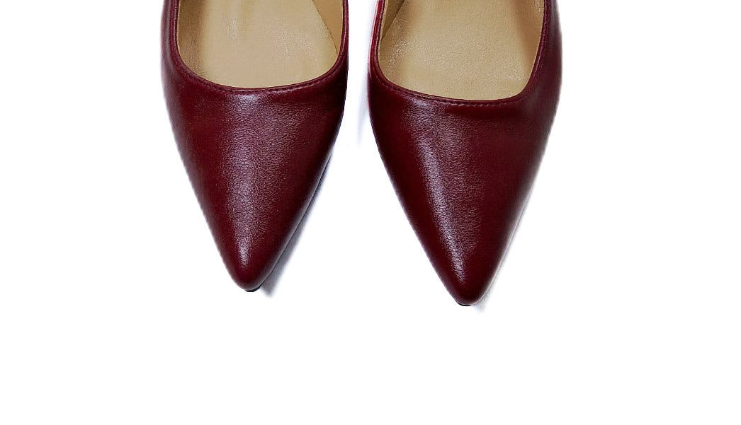 Burgundy 5cm block heels