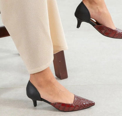 Burgundy & Black D'Orsay 5cm