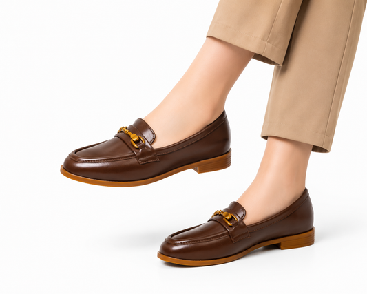 Horsebit Loafer Flat - Brown