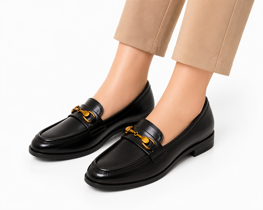 Horsebit Loafer Flat - Black