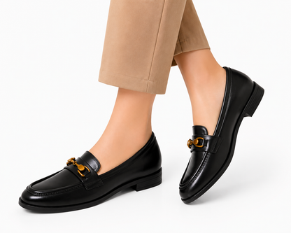 Horsebit Loafer Flat - Black