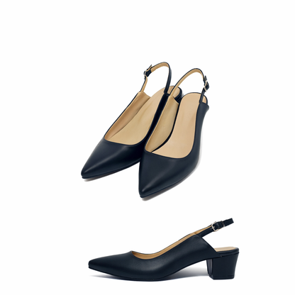 The Refined Slingback - Black